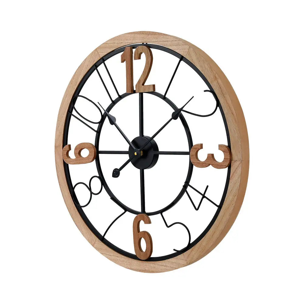 Artiss 60CM Wall Clock Wooden - Home & Garden > Decor > Clocks