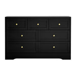 Artiss 7 Chest of Drawers Dresser Table Black - Furniture > Bedroom > Dressers