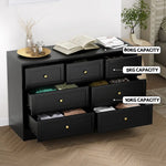 Artiss 7 Chest of Drawers Dresser Table Black - Furniture > Bedroom > Dressers