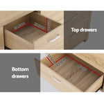 Artiss 7 Chest of Drawers - MAXI Pine - Furniture > Bedroom > Dressers