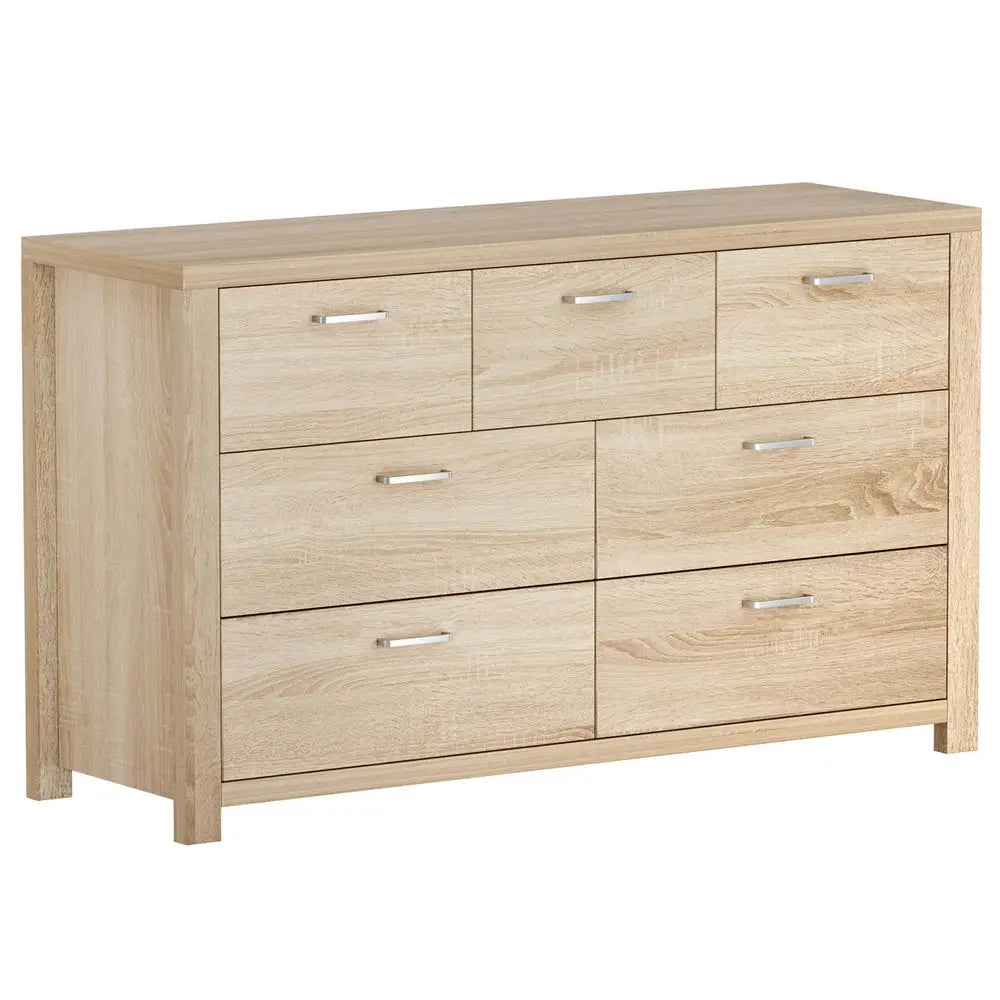 Artiss 7 Chest of Drawers - MAXI Pine - Furniture > Bedroom > Dressers