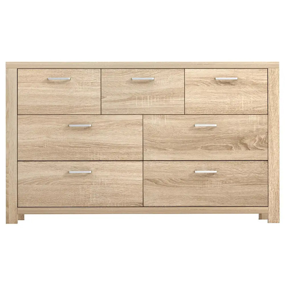 Artiss 7 Chest of Drawers - MAXI Pine - Furniture > Bedroom > Dressers