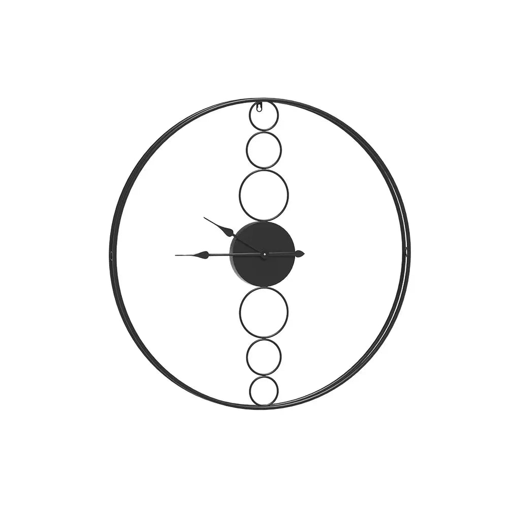 Artiss 75cm Wall Clock Large No Numeral Round Black - Home & Garden > Decor