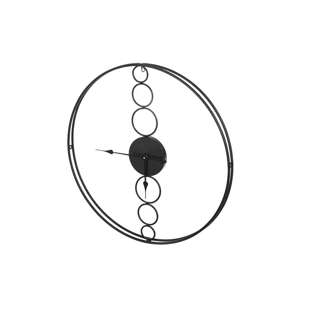 Artiss 75cm Wall Clock Large No Numeral Round Black - Home & Garden > Decor