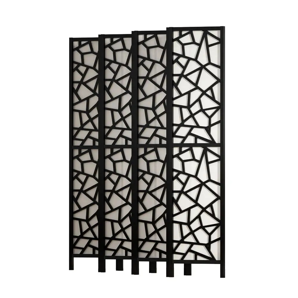 Artiss 8 Panel Room Divider Screen 325x170cm Clover Black - Furniture > Living Room