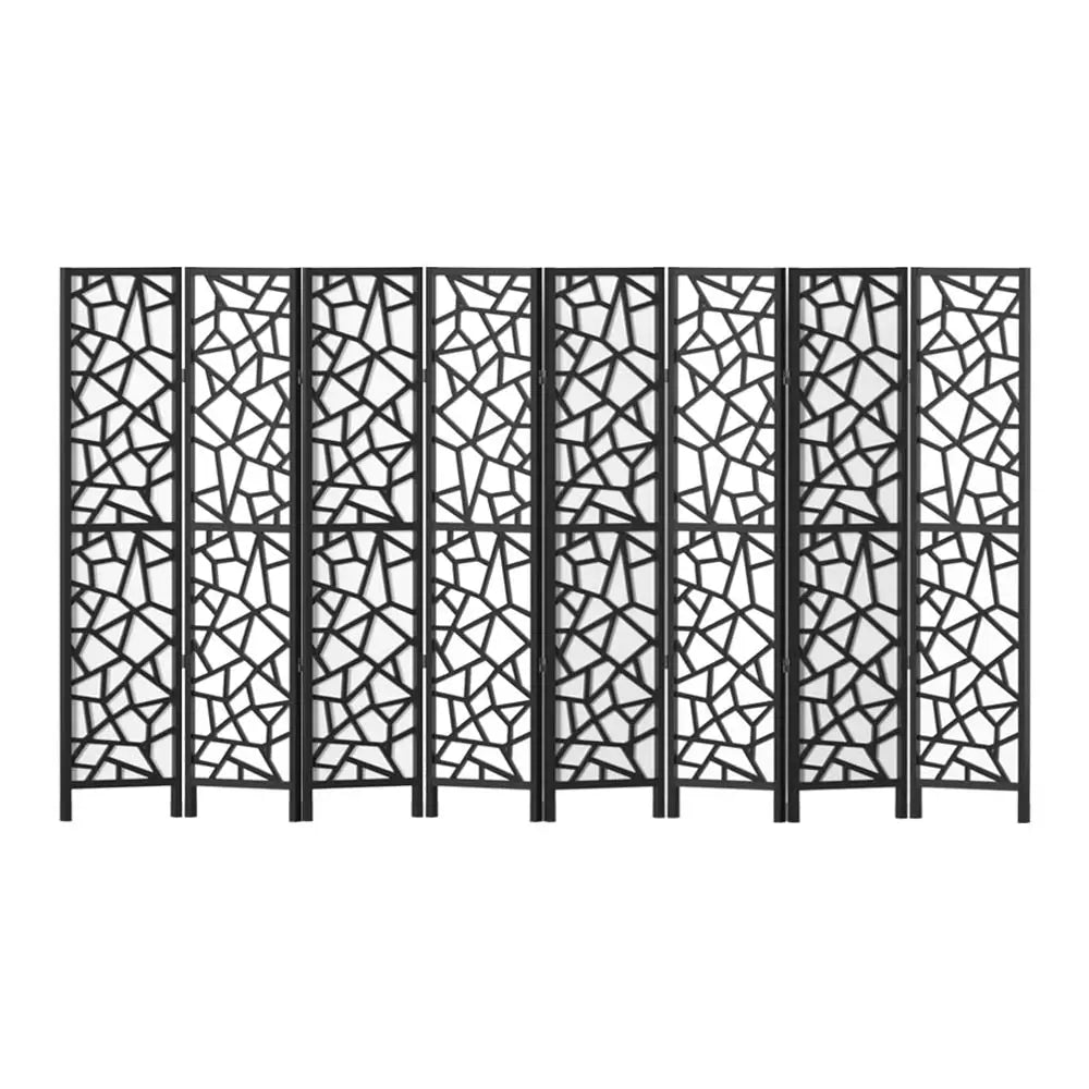 Artiss 8 Panel Room Divider Screen 325x170cm Clover Black - Furniture > Living Room