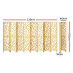 Artiss 8 Panel Room Divider Screen 325x170cm Clover Natural - Furniture > Living Room