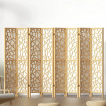 Artiss 8 Panel Room Divider Screen 325x170cm Clover Natural - Furniture > Living Room