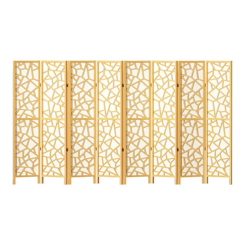 Artiss 8 Panel Room Divider Screen 325x170cm Clover Natural - Furniture > Living Room