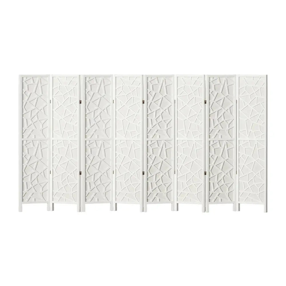 Artiss 8 Panel Room Divider Screen 325x170cm Clover White - Furniture > Living Room