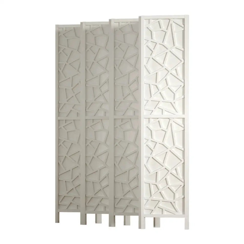 Artiss 8 Panel Room Divider Screen 325x170cm Clover White - Furniture > Living Room