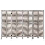 Artiss 8 Panel Room Divider Screen 326x170cm Louver Grey - Furniture > Bedroom > Room Dividers