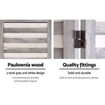 Artiss 8 Panel Room Divider Screen 326x170cm Louver Grey - Furniture > Bedroom > Room Dividers