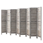 Artiss 8 Panel Room Divider Screen 326x170cm Louver Grey - Furniture > Bedroom > Room Dividers
