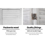 Artiss 8 Panel Room Divider Screen 326x170cm Louver White - Furniture > Living Room