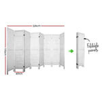 Artiss 8 Panel Room Divider Screen 326x170cm Louver White - Furniture > Living Room