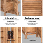 Artiss 8 Panel Room Divider Screen 326x170cm Shelf Oak - Furniture > Living Room