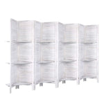 Artiss 8 Panel Room Divider Screen 326x170cm Shelf White - Furniture > Living Room