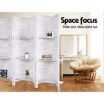 Artiss 8 Panel Room Divider Screen 326x170cm Shelf White - Furniture > Living Room