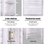 Artiss 8 Panel Room Divider Screen 326x170cm Shelf White - Furniture > Living Room