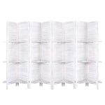 Artiss 8 Panel Room Divider Screen 326x170cm Shelf White - Furniture > Living Room