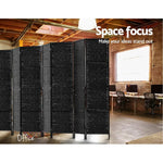 Artiss 8 Panel Room Divider Screen 326x170cm Woven Black - Furniture > Living Room