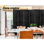 Artiss 8 Panel Room Divider Screen 326x170cm Woven Black - Furniture > Living Room
