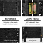 Artiss 8 Panel Room Divider Screen 326x170cm Woven Black - Furniture > Living Room