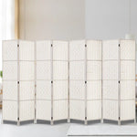 Artiss 8 Panel Room Divider Screen 326x170cm Woven White - Furniture > Living Room