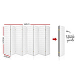 Artiss 8 Panel Room Divider Screen 348x179cm White - Furniture > Living Room