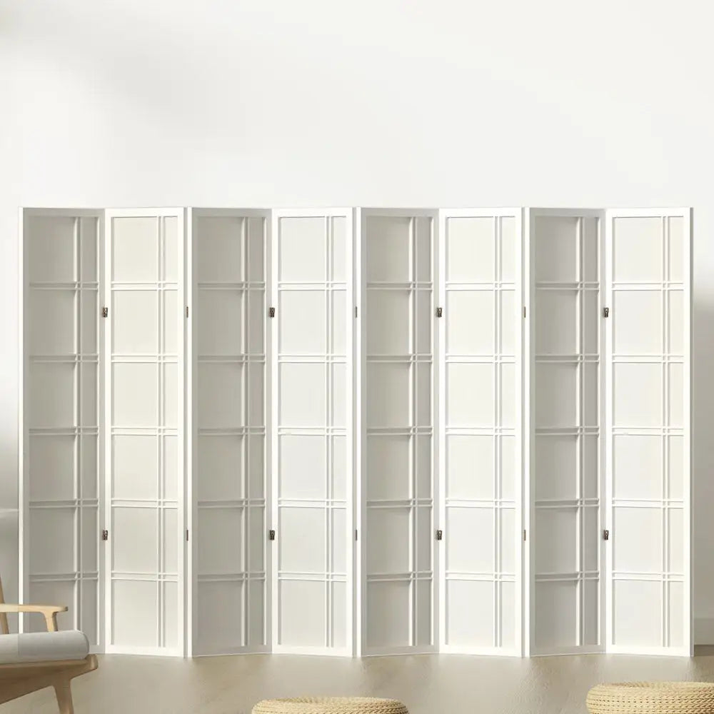 Artiss 8 Panel Room Divider Screen 353x179cm Nova White - Furniture > Living Room