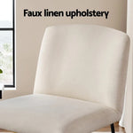 Artiss Accent Chair Armless Armchair Sled Cross Leg Beige - Furniture > Bar Stools & Chairs > Arm Chairs & Recliners