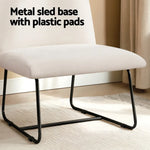 Artiss Accent Chair Armless Armchair Sled Cross Leg Beige - Furniture > Bar Stools & Chairs > Arm Chairs & Recliners