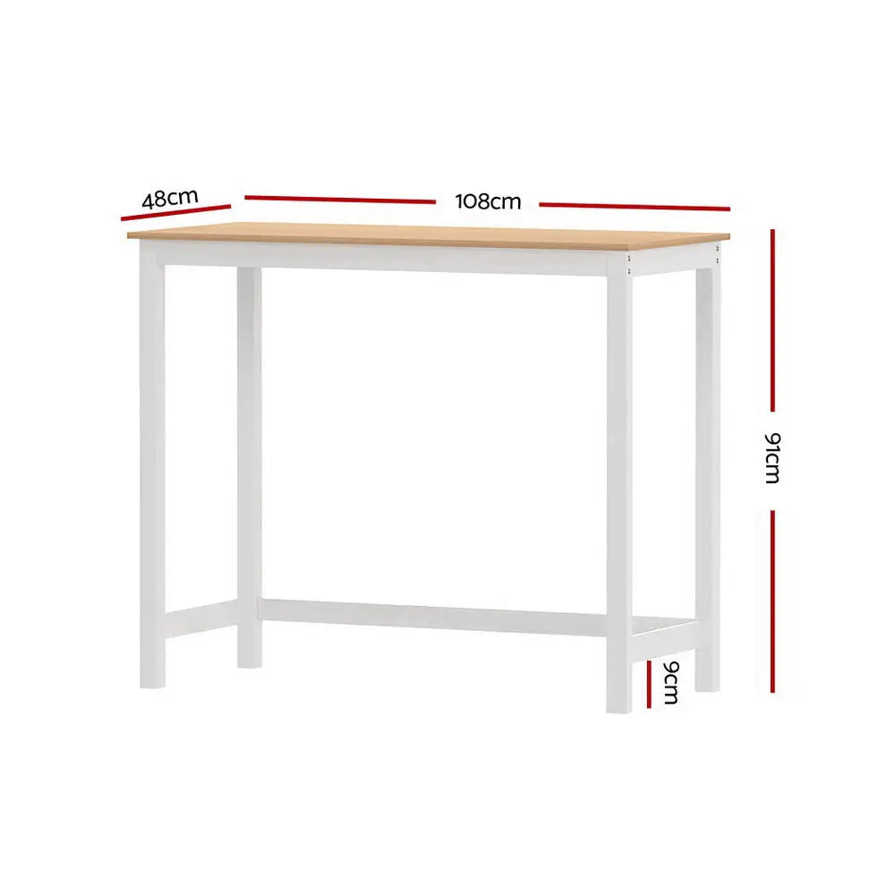 Artiss Ari Bar Table 108CM Rectangular - Furniture > Living Room