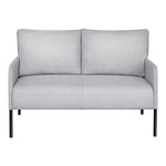 Artiss Armchair 2-Seater Sofa Accent Chair Loveseat Grey Linen Fabric Metal Leg - Furniture > Bar Stools & Chairs