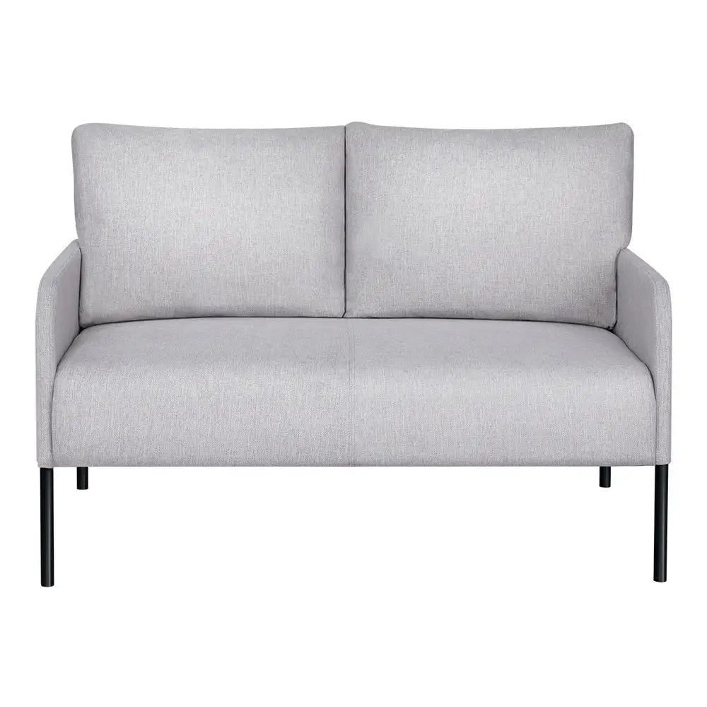 Artiss Armchair 2-Seater Sofa Accent Chair Loveseat Grey Linen Fabric Metal Leg - Furniture > Bar Stools & Chairs
