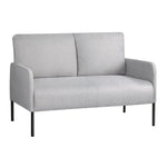 Artiss Armchair 2-Seater Sofa Accent Chair Loveseat Grey Linen Fabric Metal Leg - Furniture > Bar Stools & Chairs