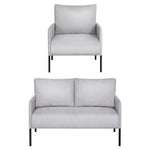 Artiss Armchair 4 Seater Sofa Set Pillow Gery Kane - Furniture > Bar Stools & Chairs > Arm Chairs & Recliners