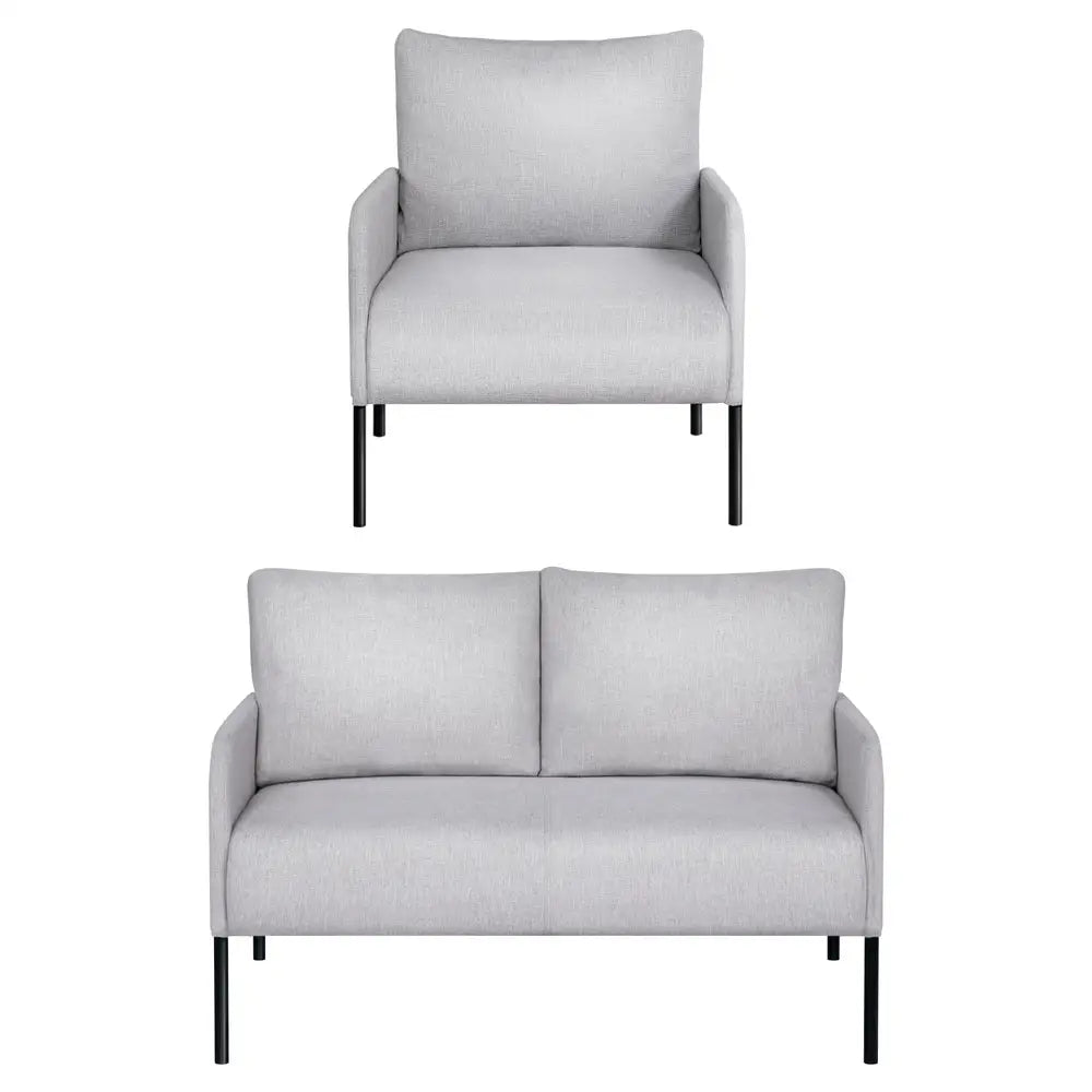 Artiss Armchair 4 Seater Sofa Set Pillow Gery Kane - Furniture > Bar Stools & Chairs > Arm Chairs & Recliners
