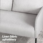Artiss Armchair 4 Seater Sofa Set Pillow Gery Kane - Furniture > Bar Stools & Chairs > Arm Chairs & Recliners