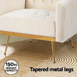 Artiss Armchair Boucle Beige Nicole - Furniture > Bar Stools & Chairs