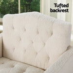 Artiss Armchair Boucle Beige Nicole - Furniture > Bar Stools & Chairs