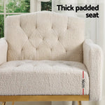 Artiss Armchair Boucle Beige Nicole - Furniture > Bar Stools & Chairs