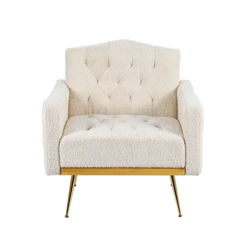 Artiss Armchair Boucle Beige Nicole - Furniture > Bar Stools & Chairs