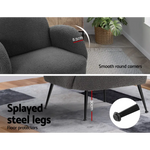 Artiss Armchair Boucle Charcoal Hanes - Furniture > Living Room