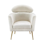 Artiss Armchair Boucle Fabric White Yoli - Furniture > Bar Stools & Chairs
