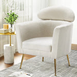 Artiss Armchair Boucle Fabric White Yoli - Furniture > Bar Stools & Chairs