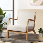Artiss Armchair Fabric Beige Olive - Furniture > Living Room