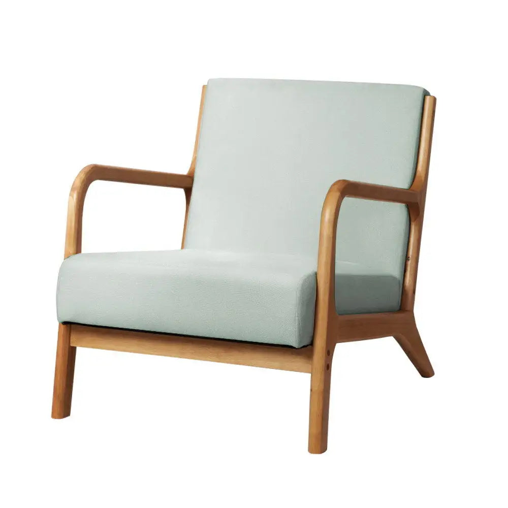 Artiss Armchair Fabric Grey Olive - Furniture > Living Room