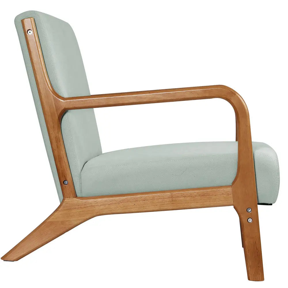 Artiss Armchair Fabric Grey Olive - Furniture > Living Room